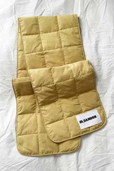Jil Sander Yellow Quilted Scarf