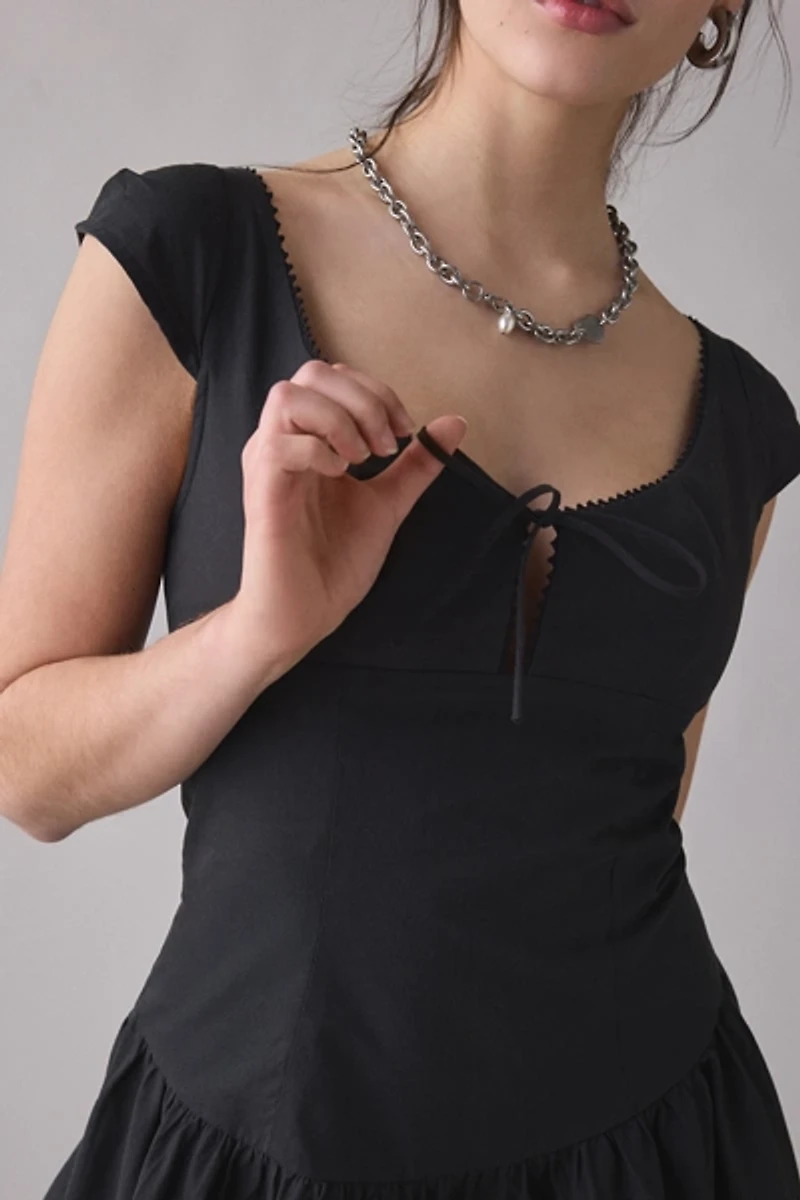 Kimchi Blue Right On Time Drop Waist Fit-And-Flare Mini Dress