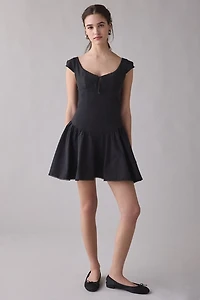 Kimchi Blue Right On Time Drop Waist Fit-And-Flare Mini Dress