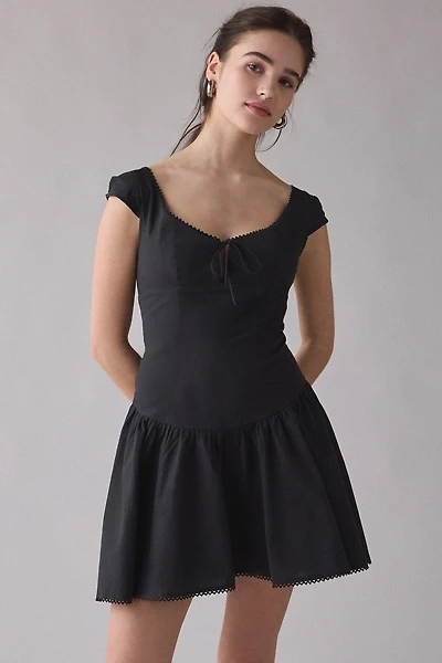 Kimchi Blue Right On Time Drop Waist Fit-And-Flare Mini Dress