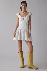 Kimchi Blue Right On Time Drop Waist Fit-And-Flare Mini Dress