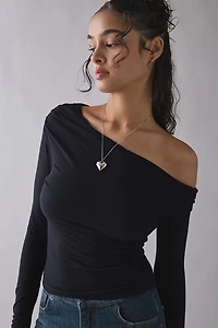 AFRM Bria Asymmetric Off-The-Shoulder Top