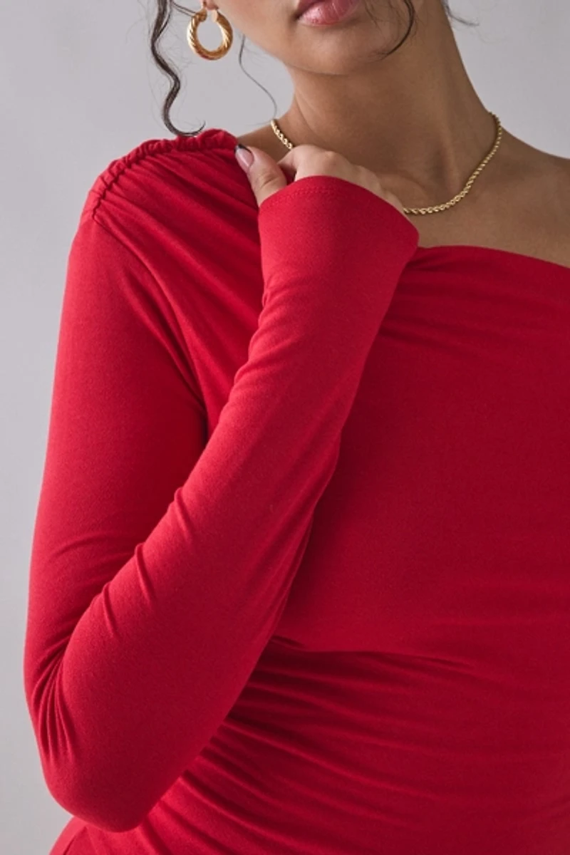 AFRM Bria Asymmetric Off-The-Shoulder Top