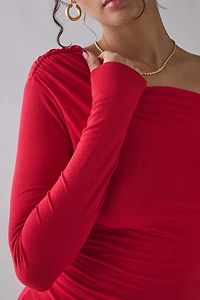 AFRM Bria Asymmetric Off-The-Shoulder Top