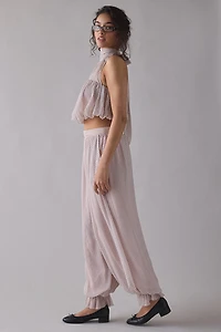 AFRM James Mauve Pin Dot Balloon Pant