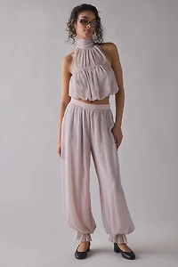 AFRM James Mauve Pin Dot Balloon Pant