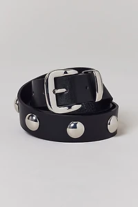 Bella Silver Studded Leather Belt
