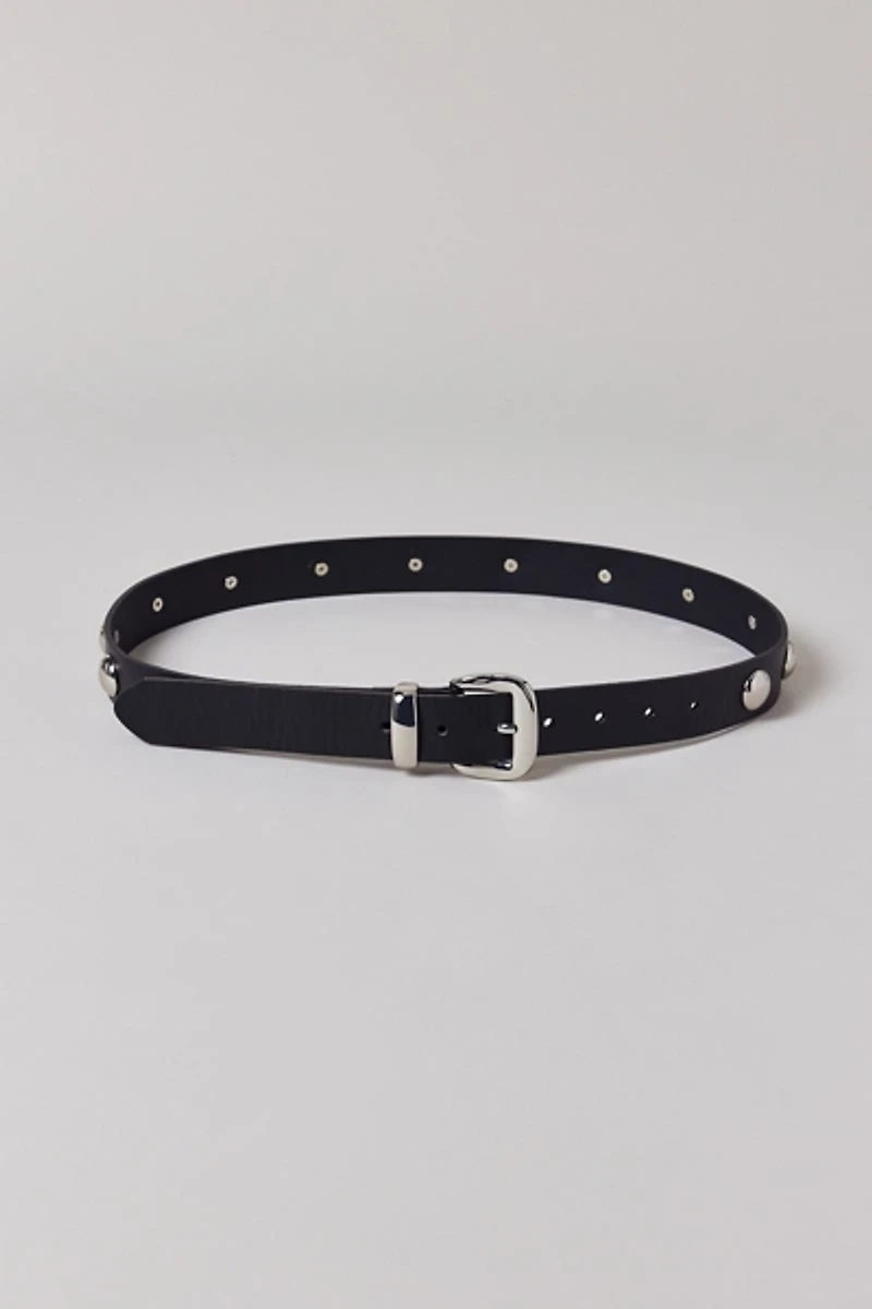 Bella Silver Studded Leather Belt