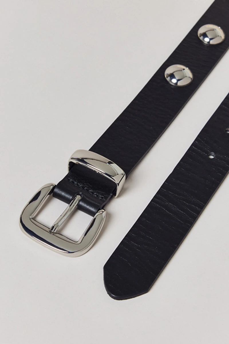 Bella Silver Studded Leather Belt