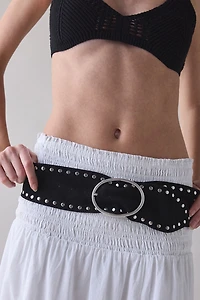 Essent Slouchy Studded Suede Belt