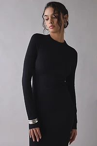 AFRM Juniper Long Sleeve Bodycon Maxi Dress