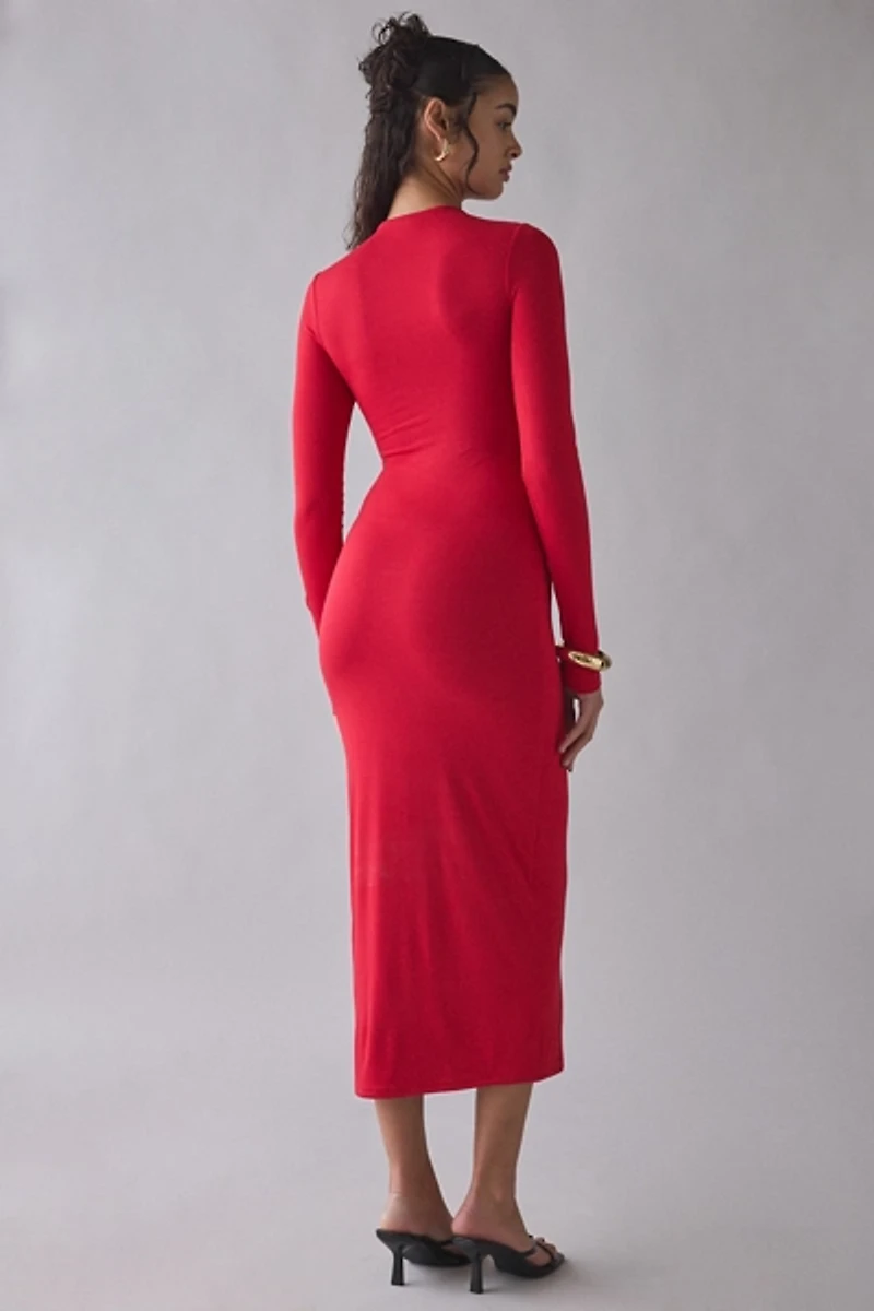 AFRM Juniper Long Sleeve Bodycon Maxi Dress
