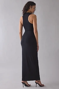 AFRM Casper Sleeveless High Neck Maxi Dress