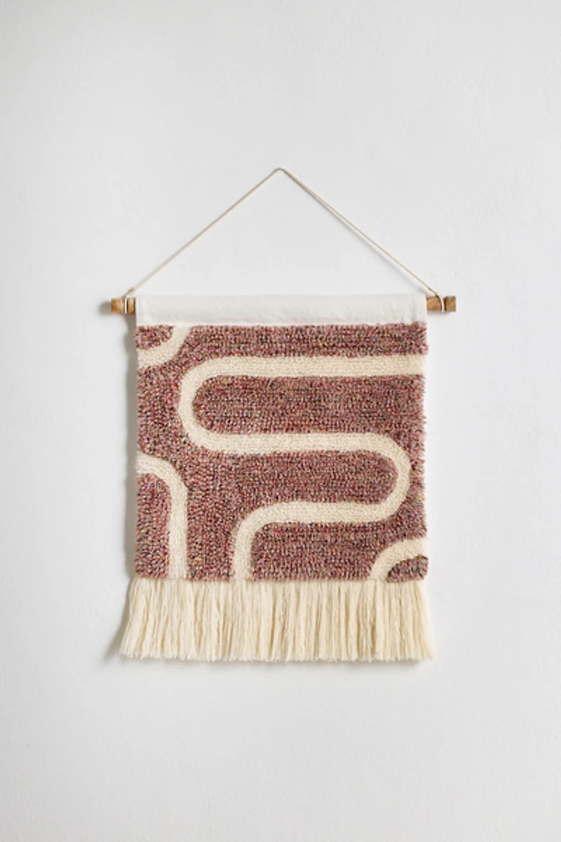 Stevie Squiggle Wool Tufted Wall Hanging