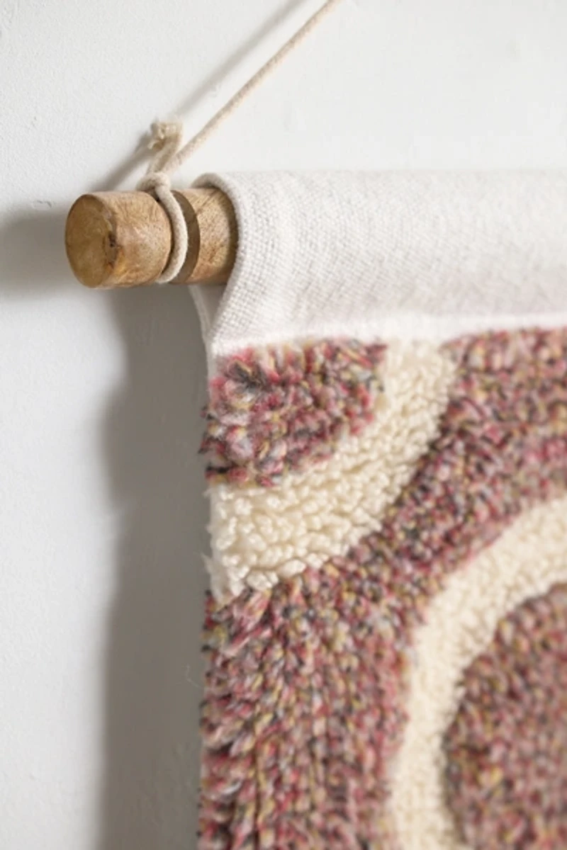 Stevie Squiggle Wool Tufted Wall Hanging