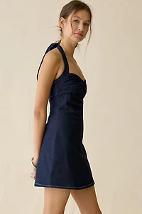 UO Hold Me Close Keyhole Halter Mini Dress