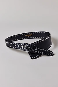 Moss Slouchy Studded Faux Leather Belt
