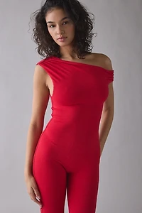 AFRM Gina Asymmetric Off-The-Shoulder Catsuit
