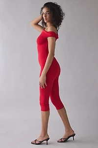 AFRM Gina Asymmetric Off-The-Shoulder Catsuit