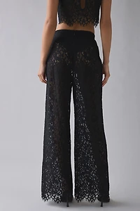 AFRM Pamela Sheer Lace Wide Leg Pant