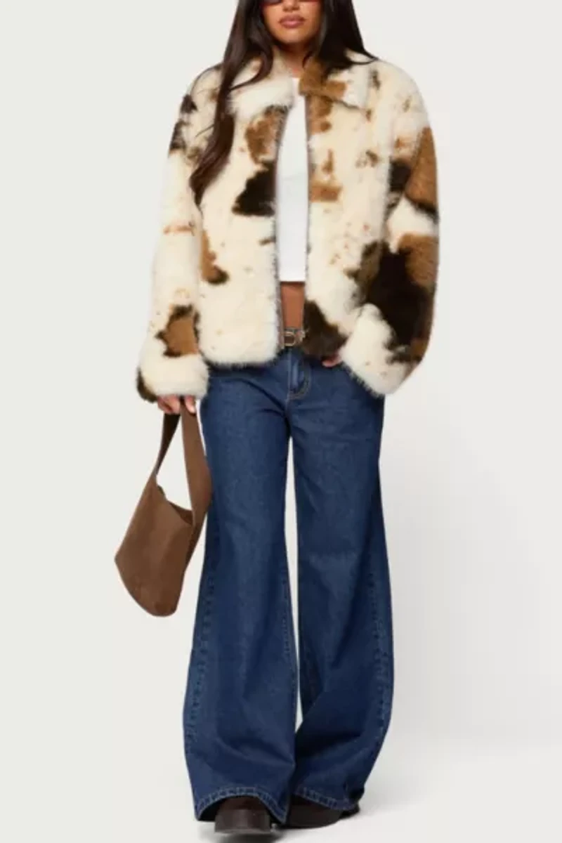 Edikted Raiyne Low Rise Wide Leg Jeans