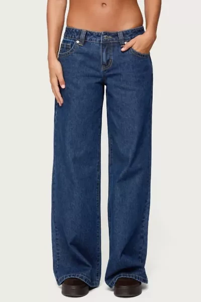 Edikted Raiyne Low Rise Wide Leg Jeans