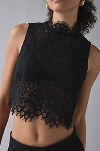 AFRM Cayne Sheer Lace High Neck Tank Top