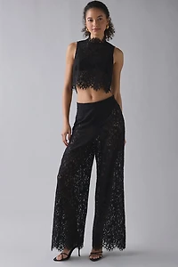 AFRM Cayne Sheer Lace High Neck Tank Top