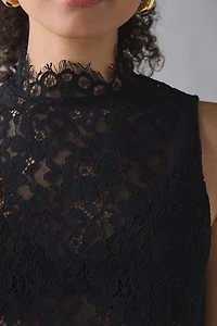 AFRM Cayne Sheer Lace High Neck Tank Top