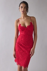 AFRM Theresa V-Neck Lace Cami Midi Dress