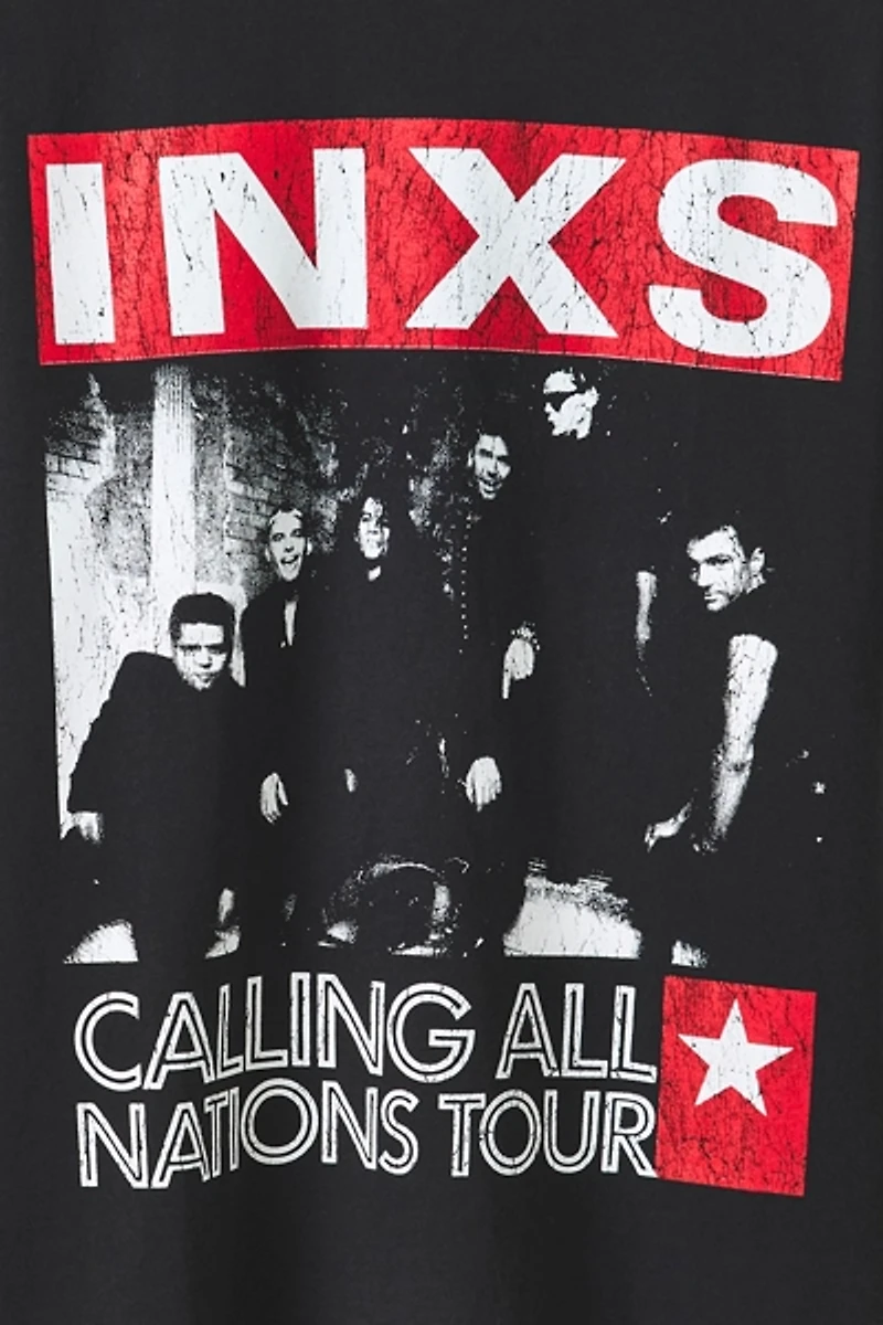 INXS Tour Vintage Graphic Heavyweight Cotton Tee