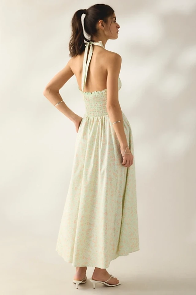 kimchi blue blossom halter satin slip midi dress Cool Intentions Asymmetrical christmas gift