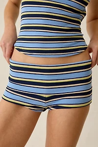 AFRM Justina Iris Stripe Foldover Micro Short