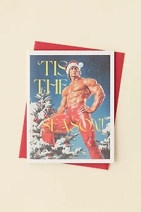 Offensive + Delightful ‘Tis The Season Hot Guy Holiday Greeting Card