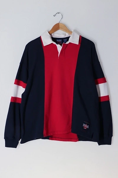 Vintage Sport USA Striped Rugby Shirt