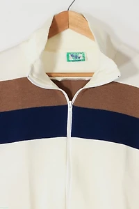 Vintage Full Zip Striped Sweater