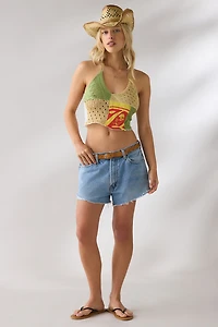 BDG Scarlet Patchwork Knit Halter Crop Top