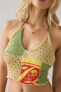 BDG Scarlet Patchwork Knit Halter Crop Top