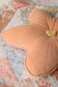 Flower Shaped Velvet Throw Pillow