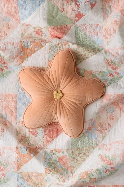 Flower Shaped Velvet Throw Pillow