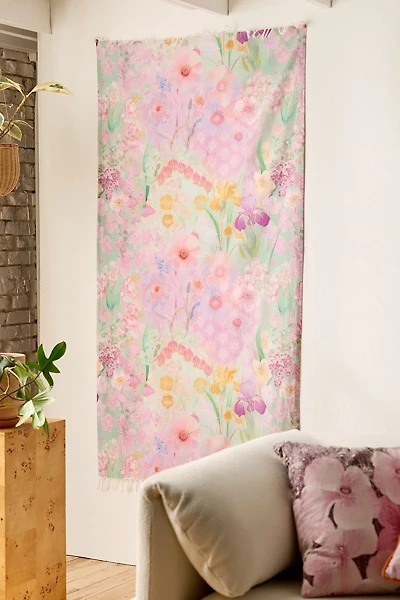 Whimsical Garden Floral Tapestry