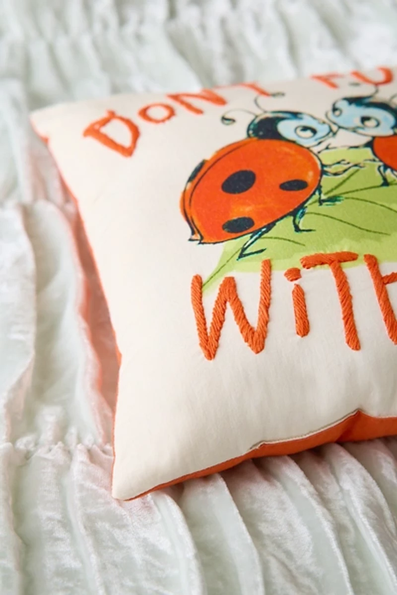 Around The Pond Critter Embroidered Throw Pillow