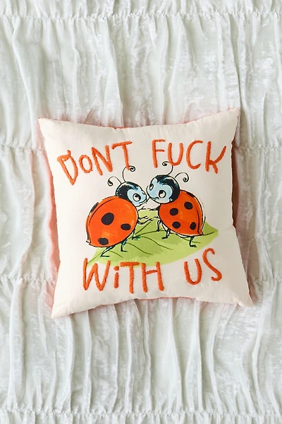 Around The Pond Critter Embroidered Throw Pillow