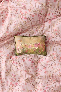 Micro Mini Text Bolster Pillow