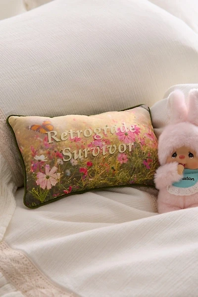 Micro Mini Text Bolster Pillow