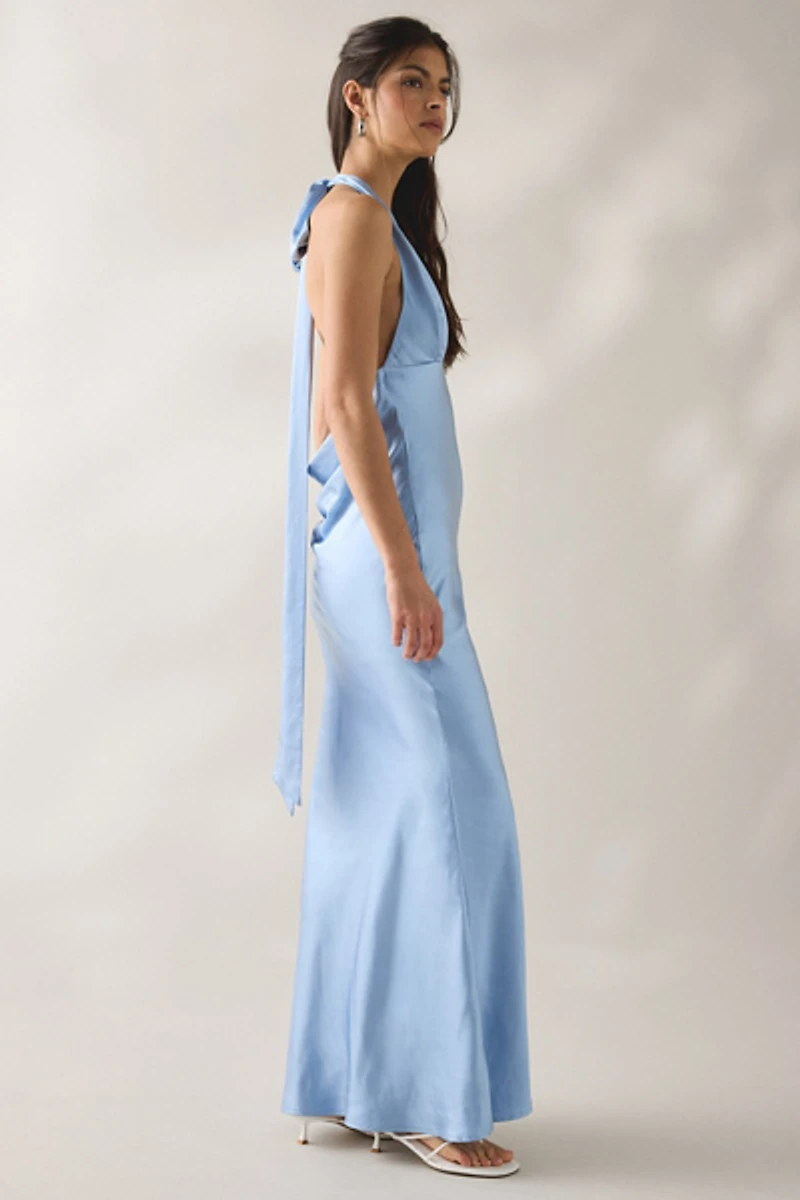 Lulus Legacy Open-Back Halter Neck Maxi Dress