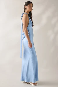Lulus Legacy Open-Back Halter Neck Maxi Dress