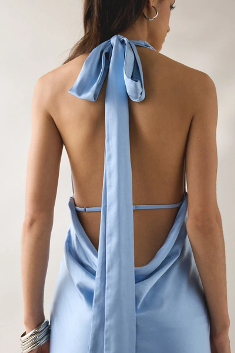 Lulus Legacy Open-Back Halter Neck Maxi Dress