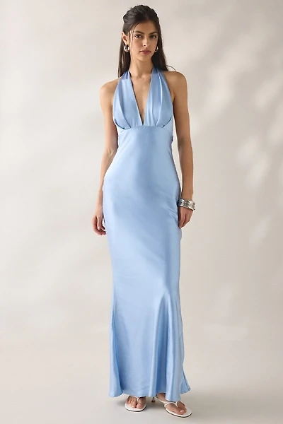 Lulus Legacy Open-Back Halter Neck Maxi Dress