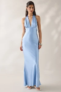 Lulus Legacy Open-Back Halter Neck Maxi Dress